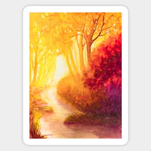 Autumn light landscape Sticker